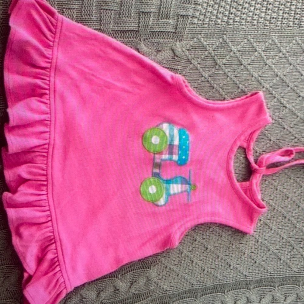 Kelly kids pink scooter appliqué tunic 3/4